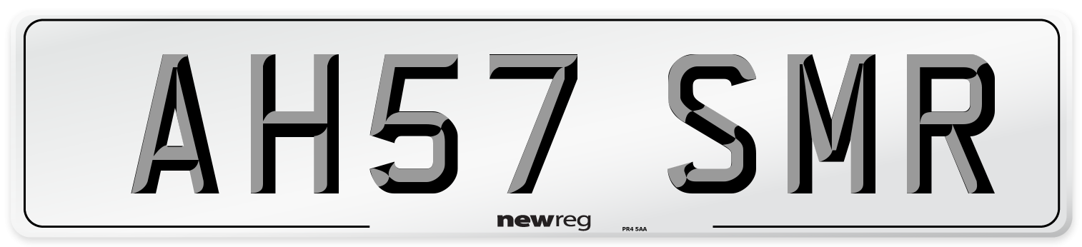 AH57 SMR Number Plate from New Reg